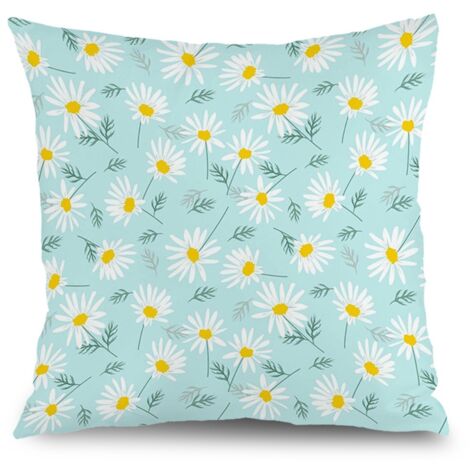Housse de coussin feuilles printanières, décoration canapé,40×40cm (1/5)