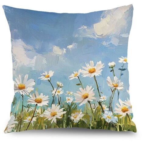 Housse de coussin floral décoratif, canapé intérieur,40×40cm (1/5)