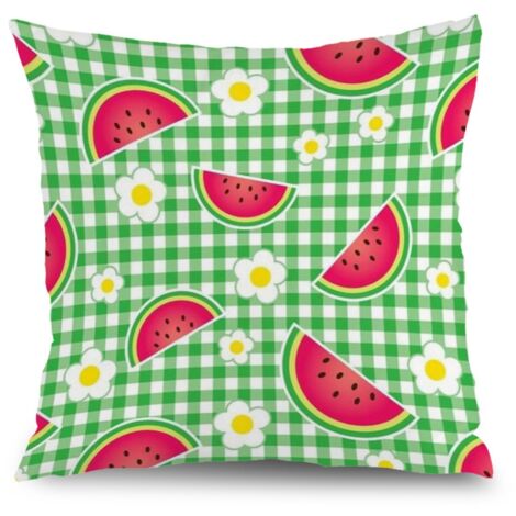 Housse de coussin floral décoratif, canapé-lit style ferme,40×40cm (1/5)