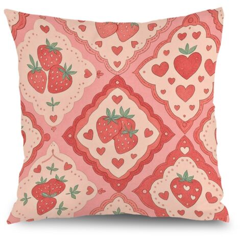 Housse de coussin feuilles fleurs colorées, décoration canapé-lit,40×40cm (1/5)