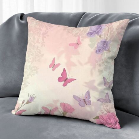 Housse de coussin fleurs imprimées, décoration salon intérieur,40×40cm (1/5)