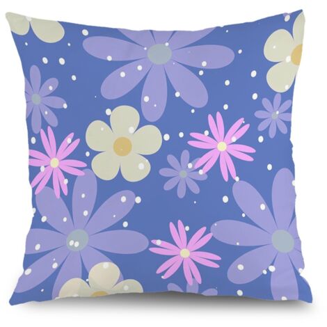 Housse de coussin floral été, décoration canapé maison,45×45cm (1/5)