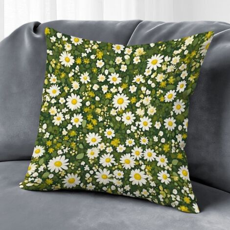 Housse de coussin fleurs colorées, décoration canapé élégant,45×45cm (1/5)