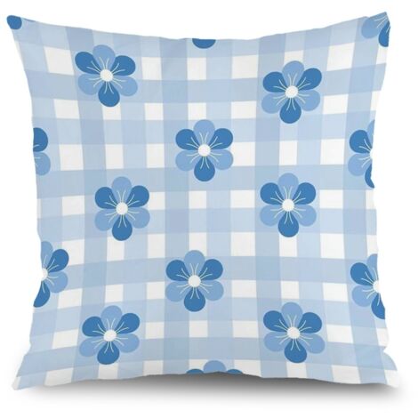 Housse de coussin feuilles fleurs colorées, décoration canapé salon,40×40cm (1/5)