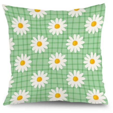 Housse de coussin fleurs décoratives, canapé maison,45×45cm (1/5)