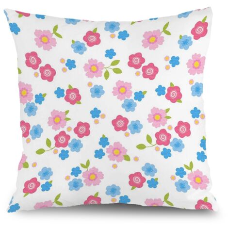 Housse de coussin fleurs été, décoration canapé-lit rustique,40×40cm (1/5)