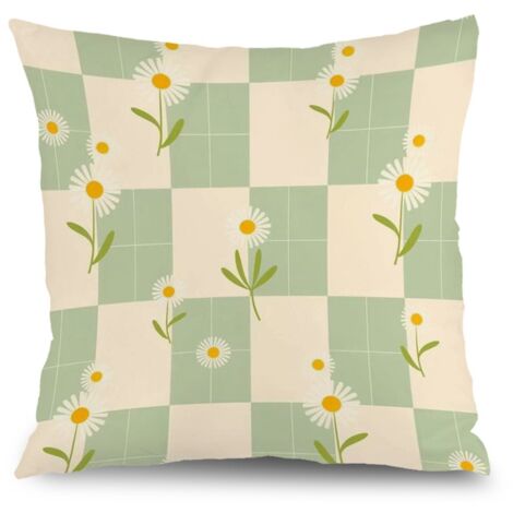 Housse de coussin fleurs décoratives, canapé intérieur,40×40cm (1/5)