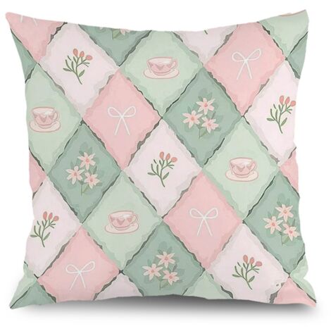 Housse de coussin floral coloré, décoration canapé,40×40cm (1/5)