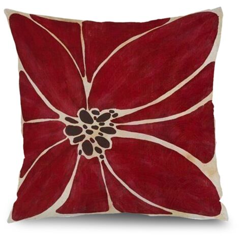 Housse de coussin feuilles fleurs colorées, décoration salon canapé,50×50cm (1/5)