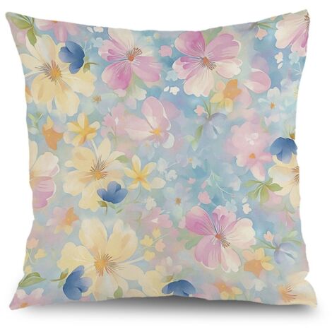 Housse de coussin floral coloré, décoration salon maison,40×40cm (1/5)