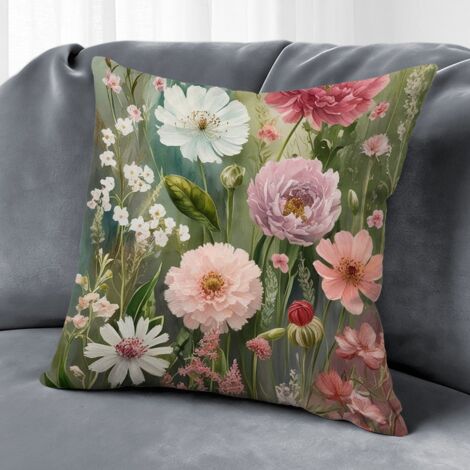 Housse de coussin plantes décoratives, décoration salon chambre,40×40cm (1/5)