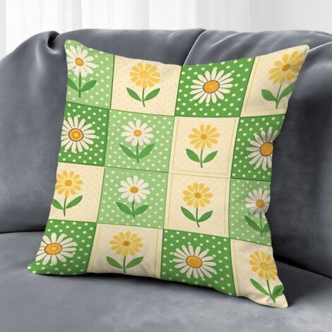 Housse de coussin floral printemps, décoration salon chambre maison,50×50cm (1/5)