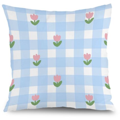 Taie d'oreiller floral vintage, décoration maison élégante,40×40cm (1/5)