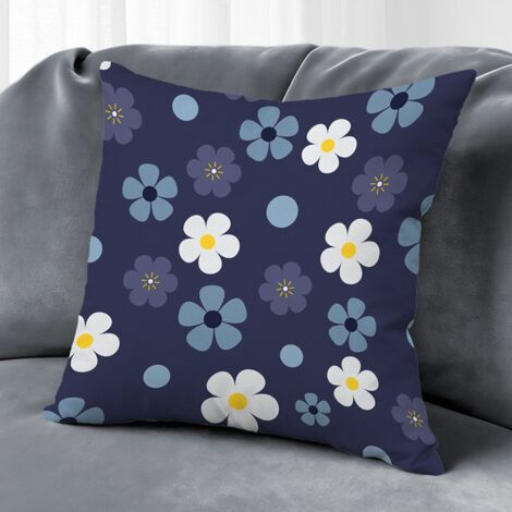 Housse de coussin printemps été floral, décoration maison style ferme,50×50cm (1/5)