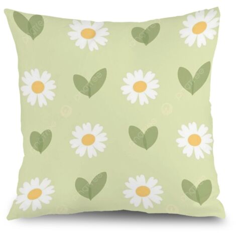 Taie d'oreiller floral printemps été, décoration salon chambre,45×45cm (1/5)