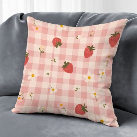 Housse de coussin plantes fleurs été, décoration salon chambre,40×40cm (1/5)