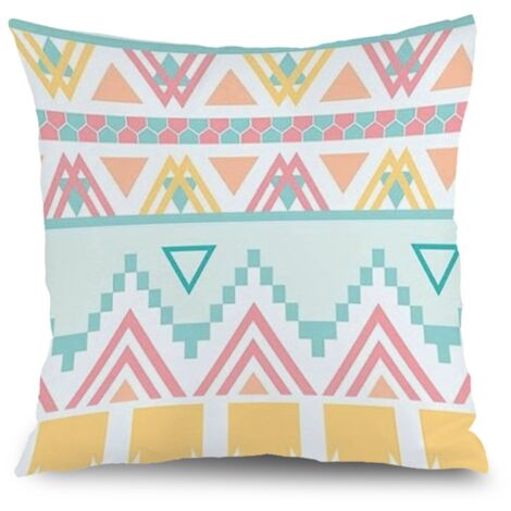 Housse de coussin carreaux décoratifs, décoration salon élégant,50×50cm (1/5)