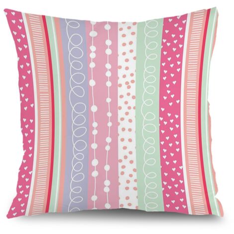 Housse de coussin carreaux décoratifs, décoration canapé élégant,50×50cm (1/5)