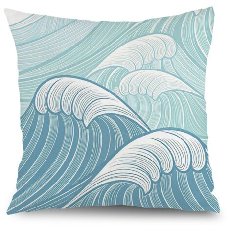 Housse de coussin motif carré, décoration canapé intérieur,45×45cm (1/5)
