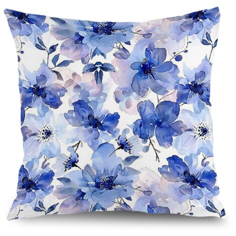 Housse de coussin jardin floral, décoration canapé maison,45×45cm (1/5)