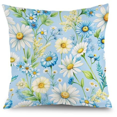 Housse de coussin patio floral, décoration jardin maison,45×45cm (1/5)