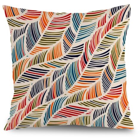 Housse de coussin floral été, décoration intérieur extérieur,45×45cm (1/5)
