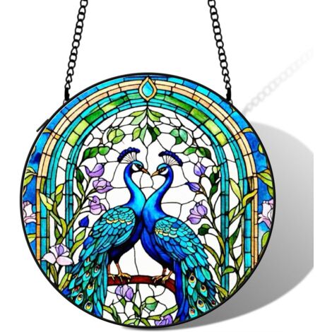 Attrape-soleil poisson vitrail 9 cm décoration fenêtre suspendue animal lumineux cadeau femme