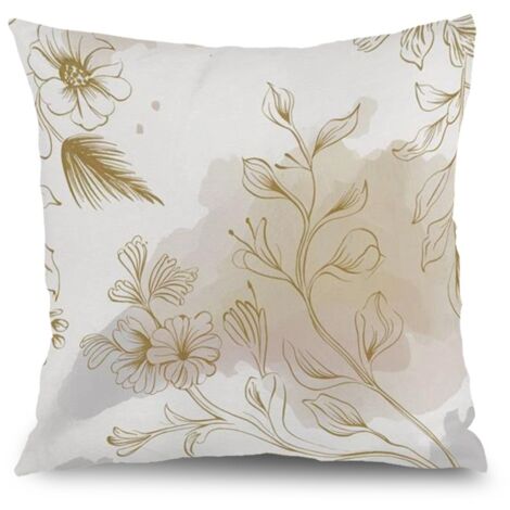 Housse de coussin floral extérieur, décoration patio maison,40×40cm (1/5)