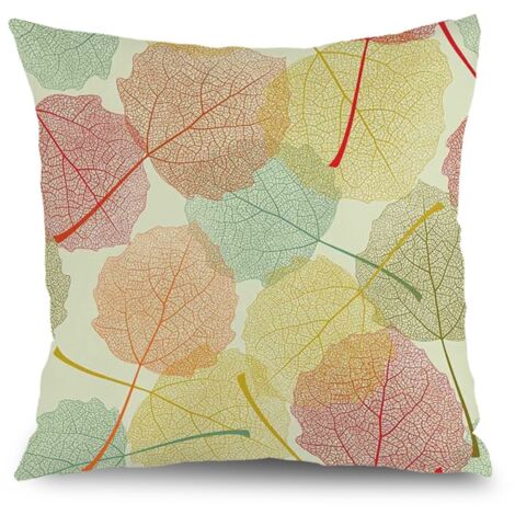 Housse de coussin floral été, décoration salon intérieur,50×50cm (1/5)
