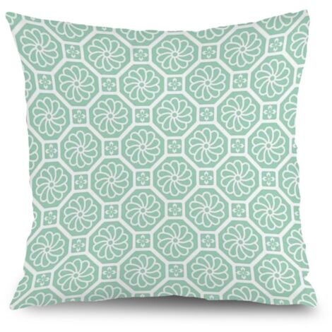 Housse de coussin extérieur floral, décoration canapé salon,40×40cm (1/5)
