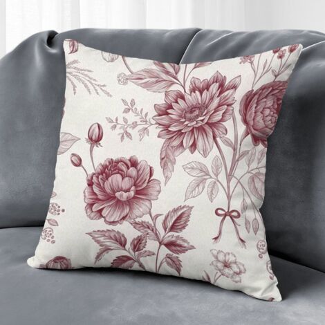 Housse de coussin fleurs colorées, décoration canapé intérieur,45×45cm (1/5)