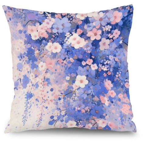 Housse de coussin patio floral, décoration jardin extérieur pour canapé-lit salon,40×40cm (1/5)