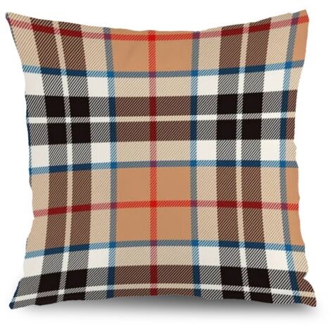 Housse de coussin imprimé symétrique, décoration canapé-lit,50×50cm (1/5)