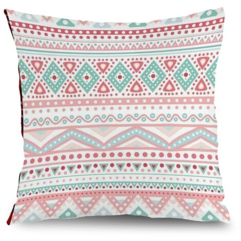 Housse de coussin carreaux décoratifs, décoration salon maison,45×45cm (1/5)