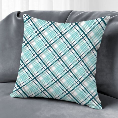 Housse de coussin motif carré, décoration salon maison,45×45cm (1/5)