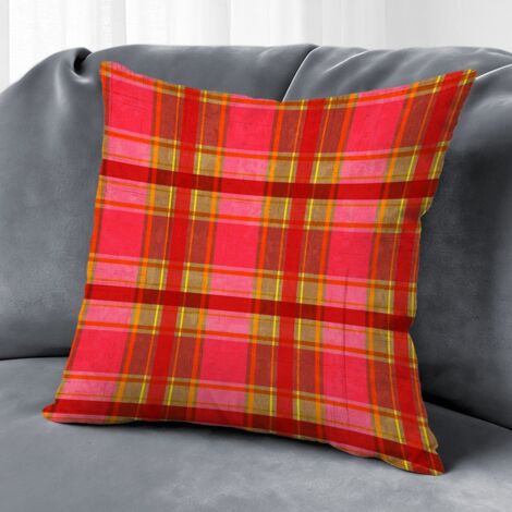 Housse de coussin motif carré décoratif, décoration maison,40×40cm (1/5)