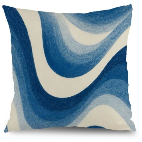 Housse de coussin motif carré décoratif, décoration salon élégant,50×50cm (1/5)