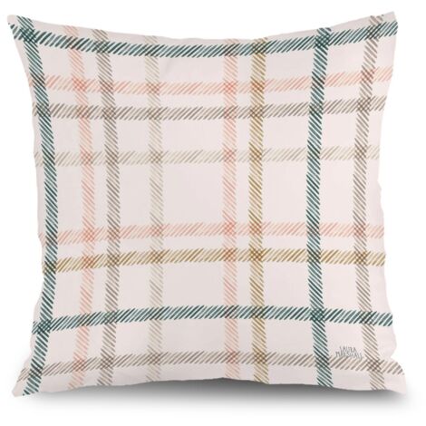 Housse de coussin motif carré décoratif, décoration canapé salon,45×45cm (1/5)