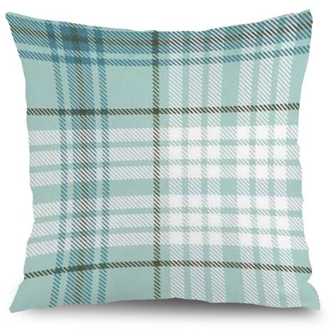 Housse de coussin carreaux printemps été, décoration maison ,40×40cm (1/5)