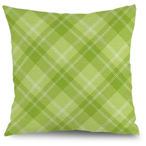 Housse de coussin carreaux rustique, décoration canapé intérieur,50×50cm (1/5)