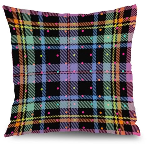 Housse de coussin carré symétrique, décoration canapé élégant,40×40cm (1/5)