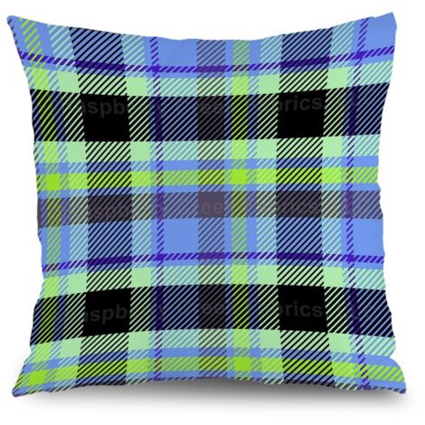 Housse de coussin imprimé carreaux rustique, décoration canapé,50×50cm (1/5)