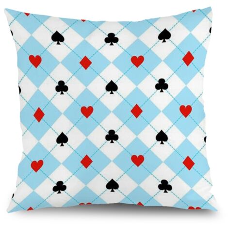 Housse de coussin carreaux printemps été, décoration intérieur,45×45cm (1/5)