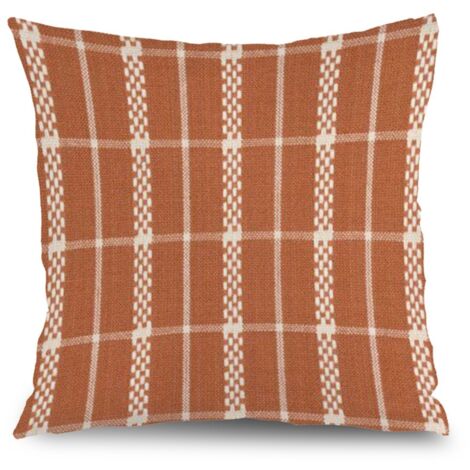 Housse de coussin carreaux printemps, décoration intérieur maison,45×45cm (1/5)