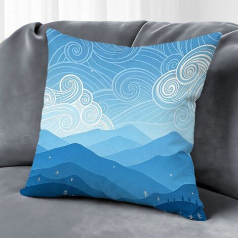 Housse de coussin carreaux été, décoration intérieur maison,50×50cm (1/5)