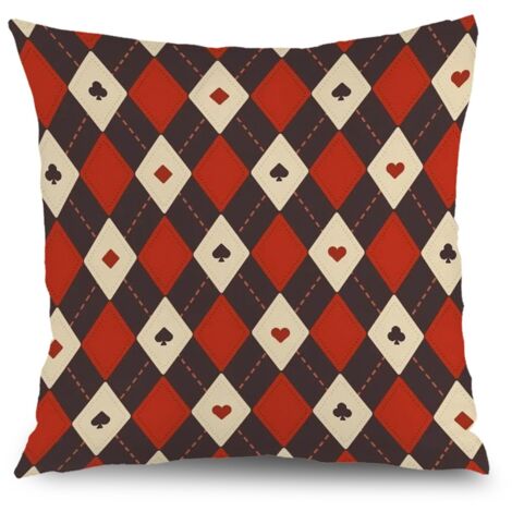 Housse de coussin carreaux printemps été, décoration canapé-lit,40×40cm (1/5)