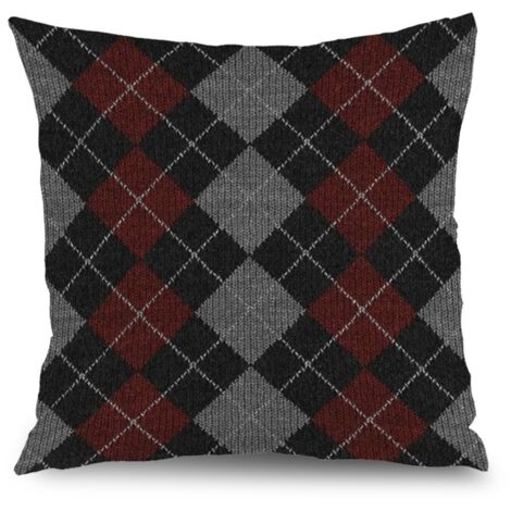 Housse de coussin motif carré symétrique, décoration salon intérieur maison,45×45cm (1/5)