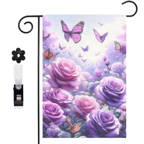 Bannière de cour Welcome et style mystérieux 30 x 45 cm décoration porche et maison (1/5)