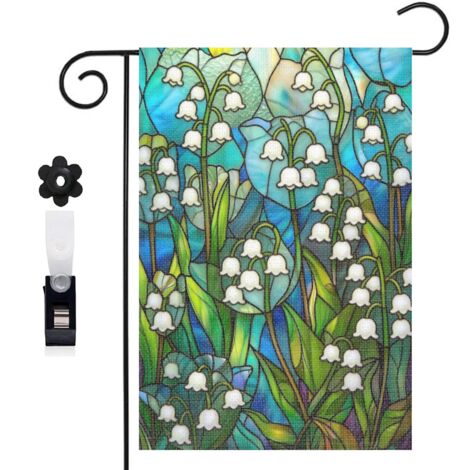 Drapeau de jardin décoratif 30 x 45 cm motif Welcome universel toile double face pour maison et jardin (1/5)