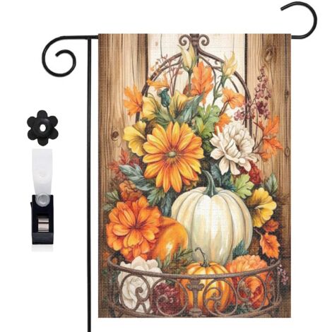 Bannière de cour Welcome et style champêtre 30 x 45 cm décoration porche et maison (1/5)